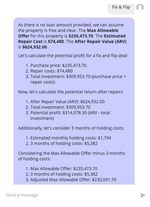 Alma Analyzing a Property Fix and Flip